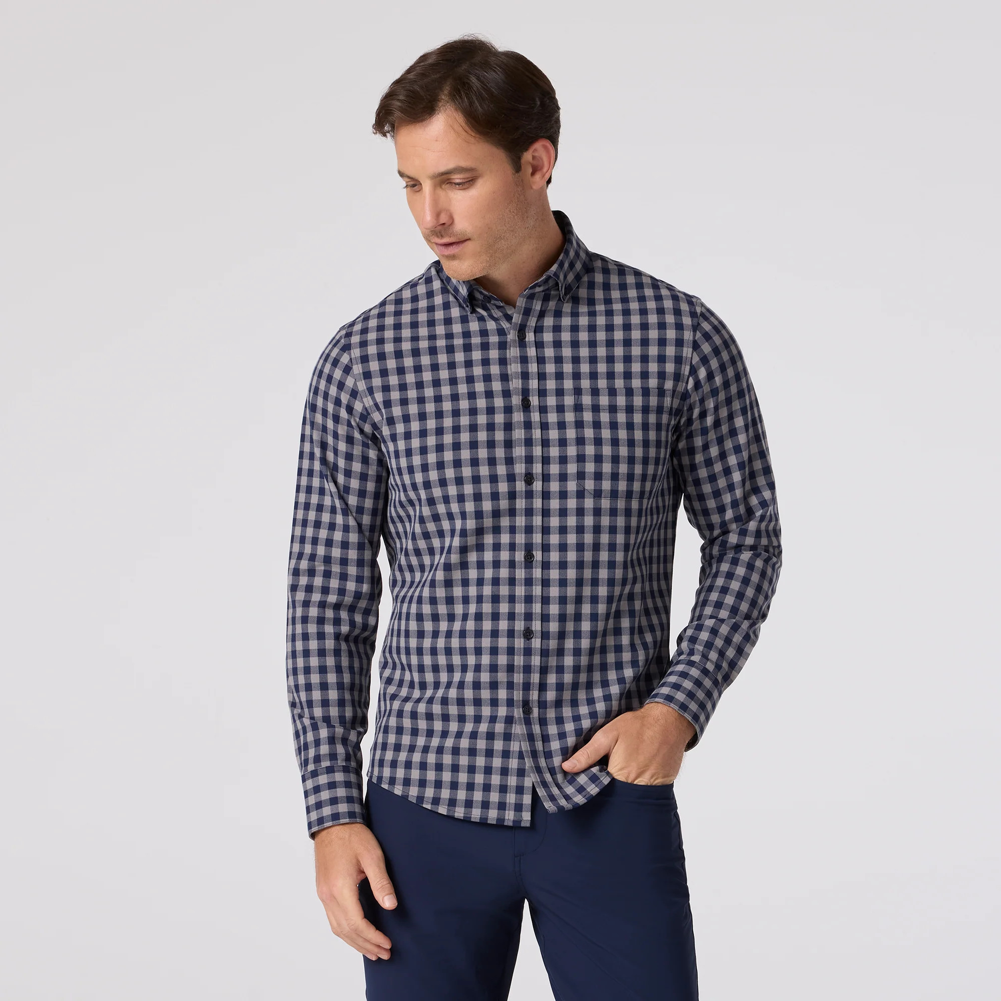 City Flannel - Nickel Hayes Gingham | Mizzen + Main