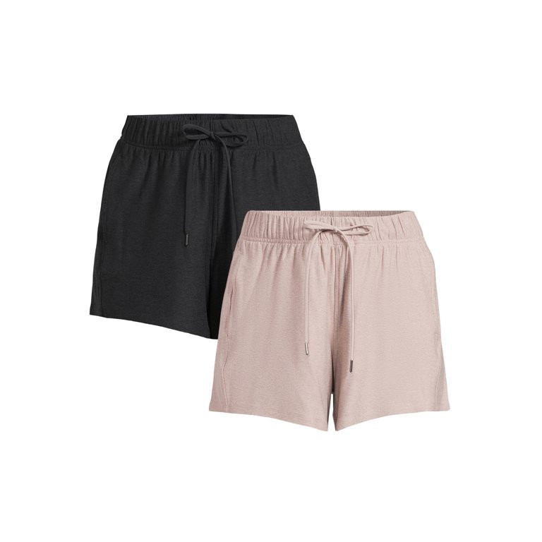 Athletic Works Women's Buttery Soft Performance 2-Pack Gym Shorts, 4” Inseam, Sizes XS-XXXL | Walmart (US)