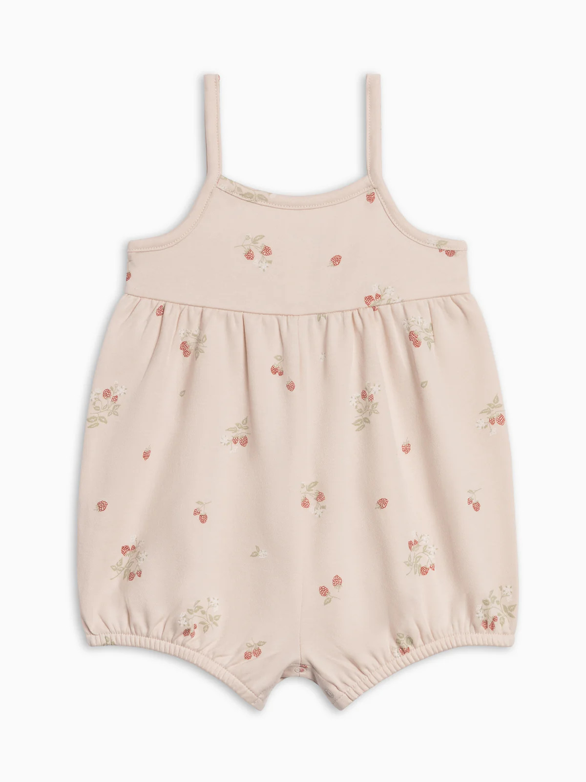 Sosi Tank Romper - Raspberries / Shell + Mint | Colored Organics