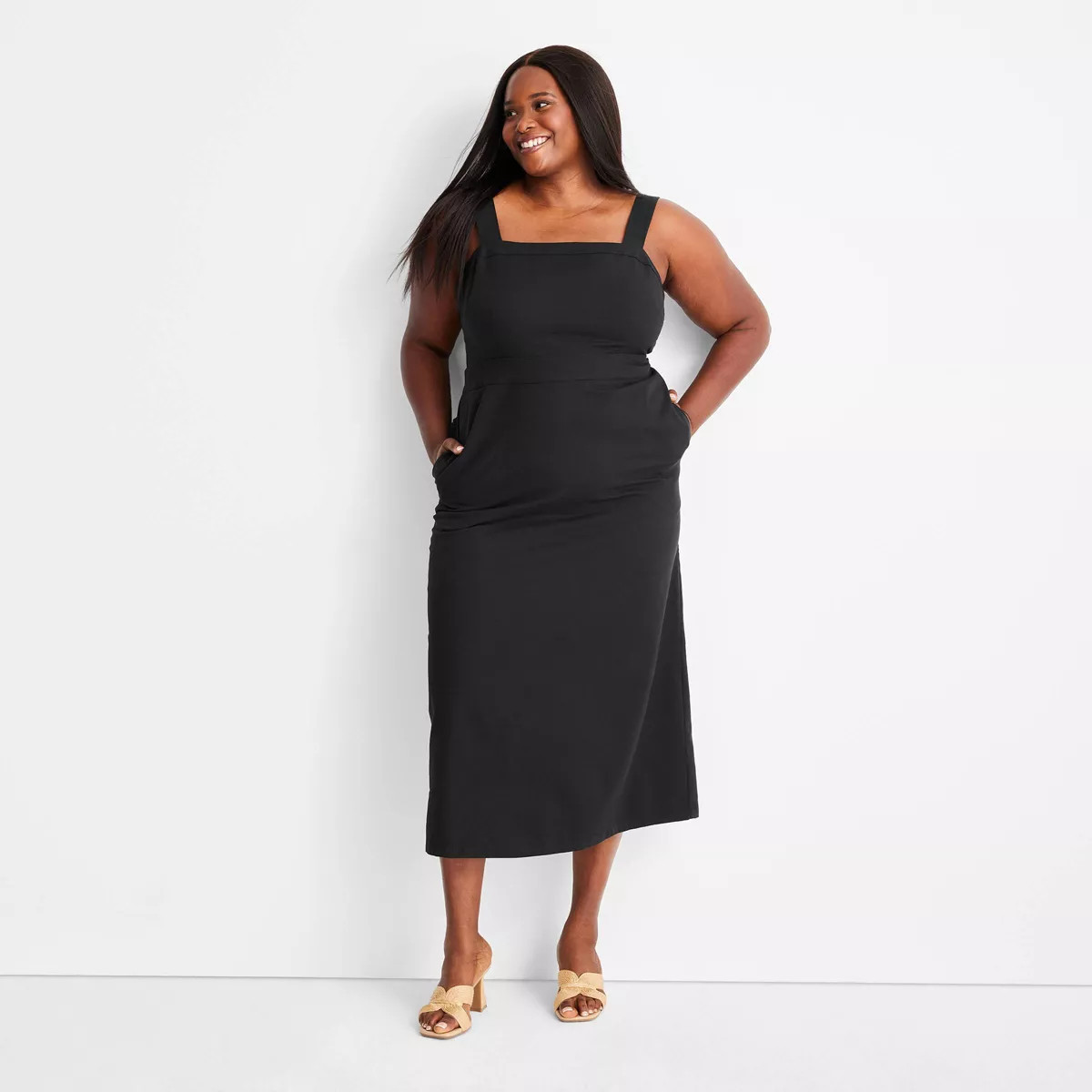 Women's Sleeveless Tie-Back Midi Dress - Future Collective™ with Jenny K. Lopez Black | Target