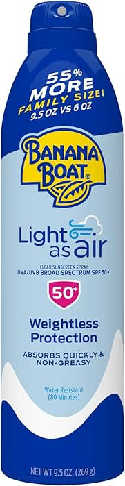 Banana Boat Light As Air, Reef Friendly, Broad Spectrum Sunscreen Spray, SPF 50, 9.5oz. Value Siz... | Amazon (US)