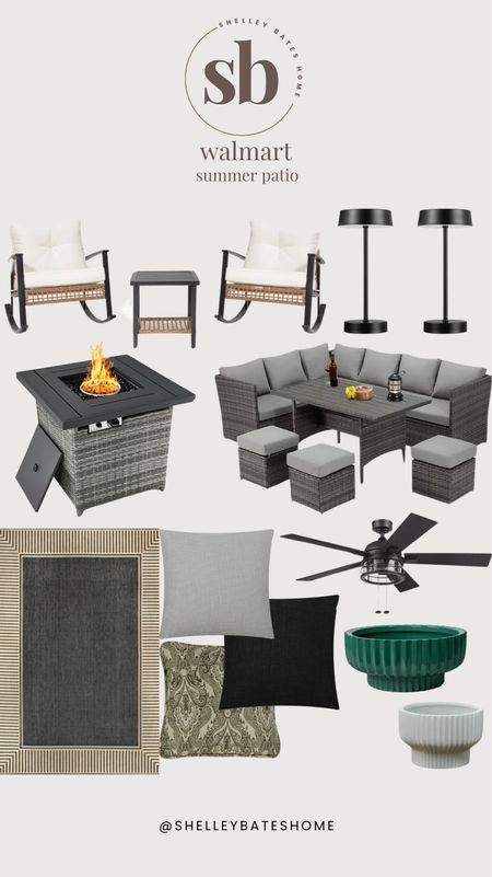 Walmart summer patio finds. So many great finds!





Outdoor chairs, outdoor side table, outdoor couch set, outdoor rug, outdoor throw pillows, outdoor fire pit, Walmart home furniture, outdoor ceiling fan, outdoor planters

#LTKHome