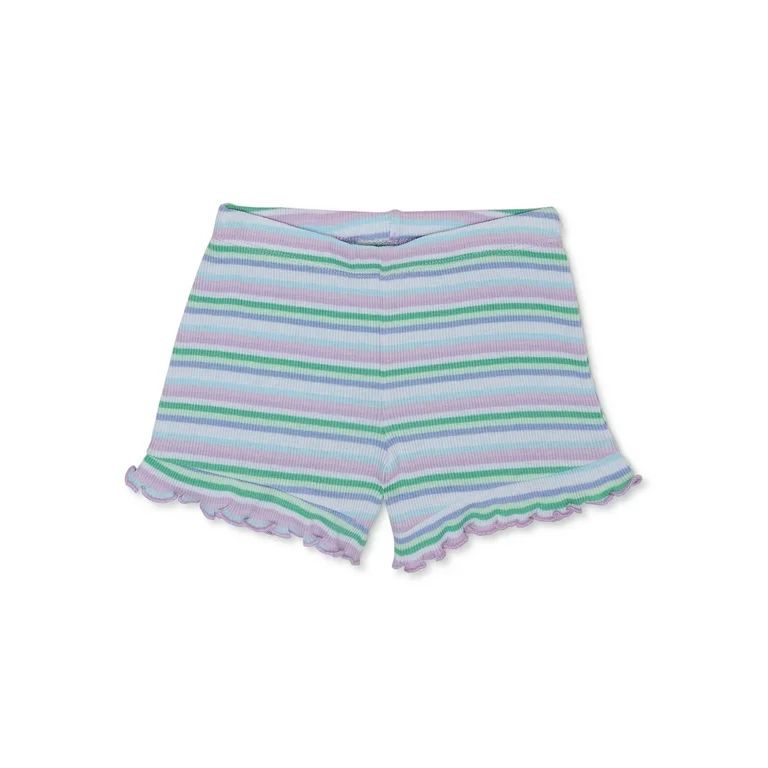 Garanimals Baby Girl Ruffle Edge Stripe Shorts, Sizes 0-24 Months | Walmart (US)
