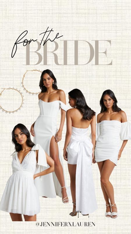 White dresses for the bride. Bridal dresses. Bridal shower. White dress  

#LTKstyletip #LTKwedding #LTKunder100