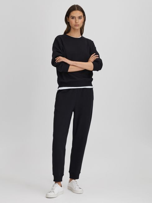 Cotton Blend Crew Neck Sweatshirt | Reiss UK