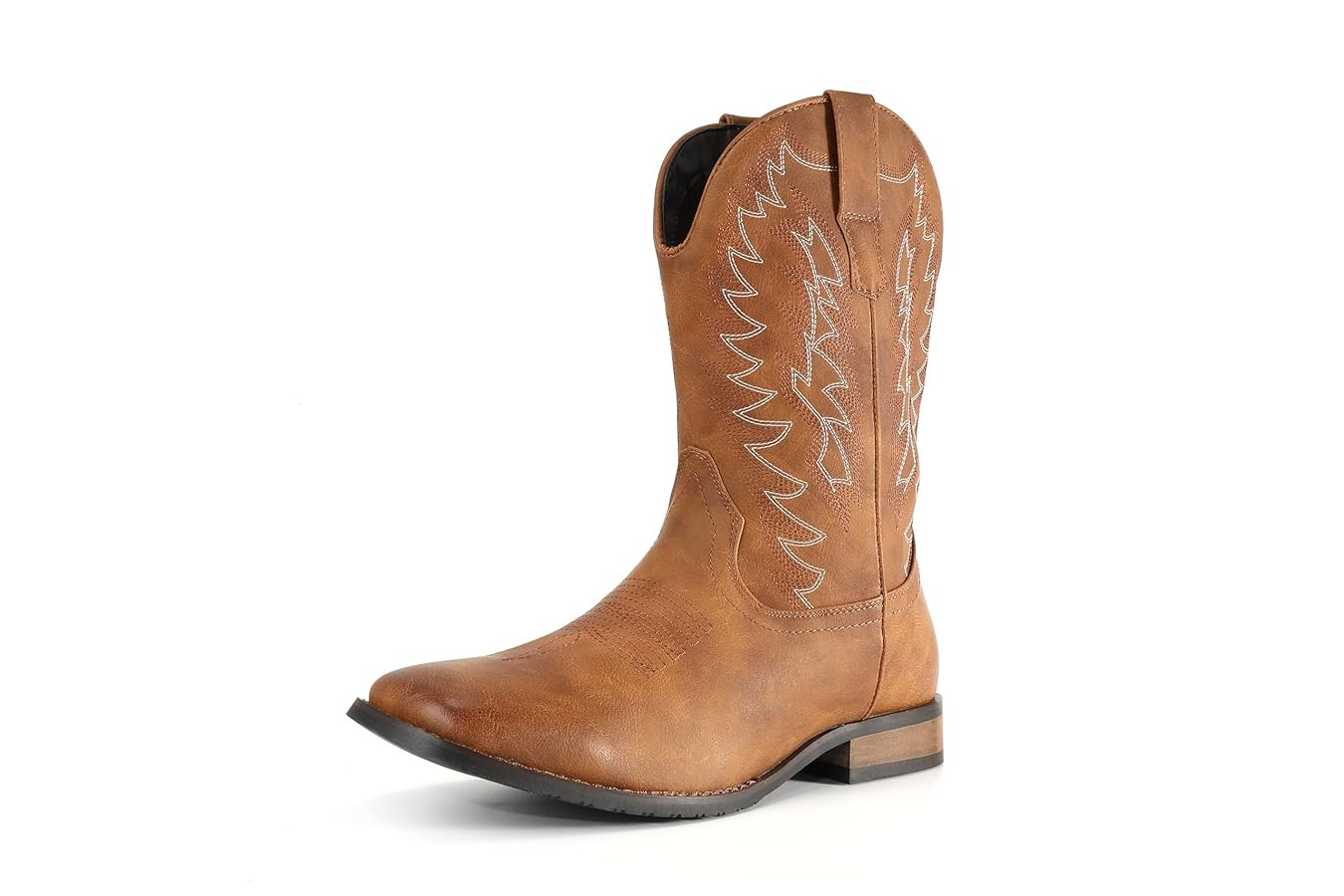 IUV Cowboy Boots For Men Wide Foot Square Toe Western Boots with Classic Embroidered Durable Slip... | Amazon (US)