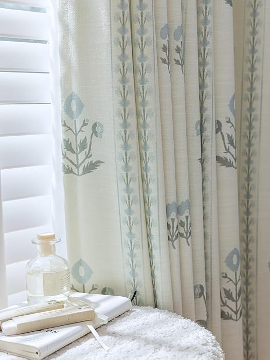 Linen Blend Pinch Pleated Curtains for Living Room, Bedroom, Dining Room - Light Filtering Curtai... | Amazon (US)