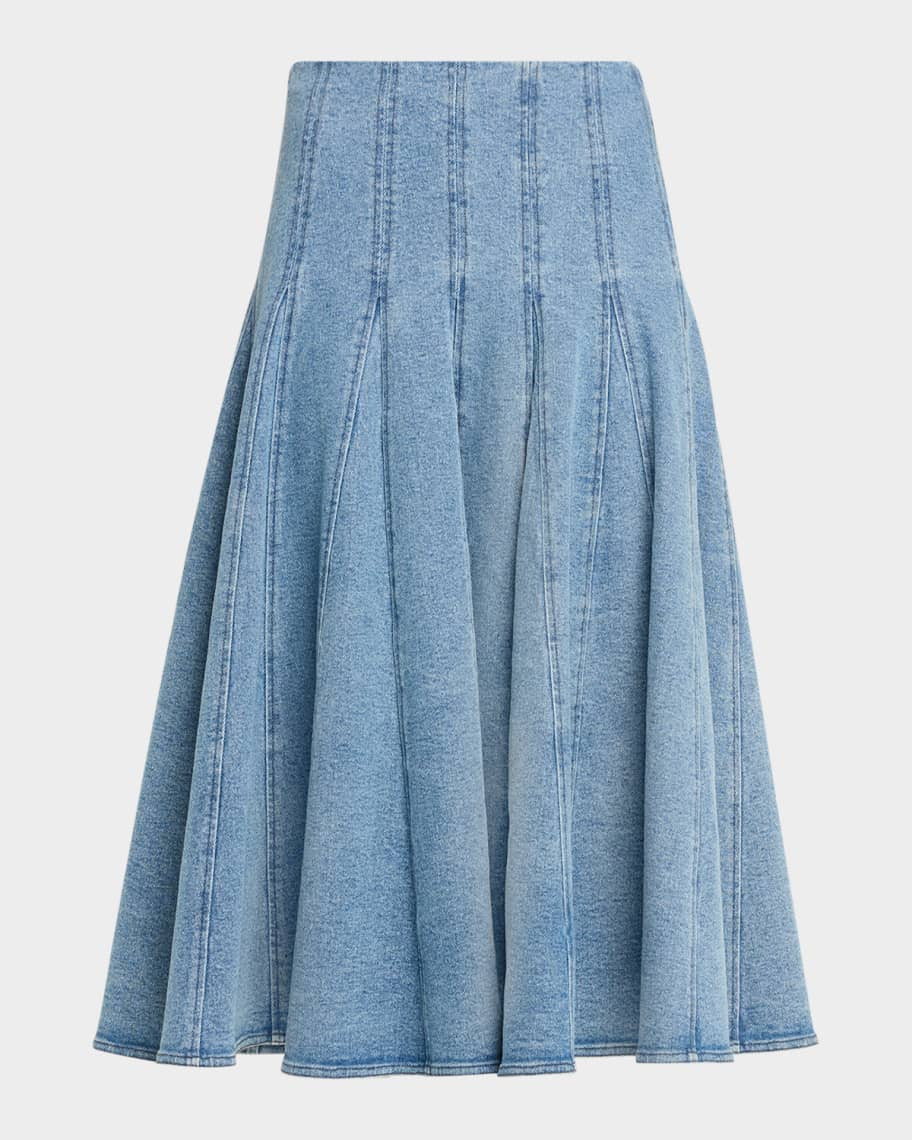 Taylan Denim Midi Skirt | Neiman Marcus
