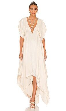 L'Academie Arav Midi Dress in Ivory from Revolve.com | Revolve Clothing (Global)