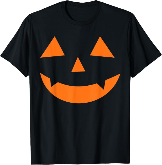 Jack o Lantern Vampire Pumpkin Face Cute Halloween Costume T-Shirt | Amazon (US)