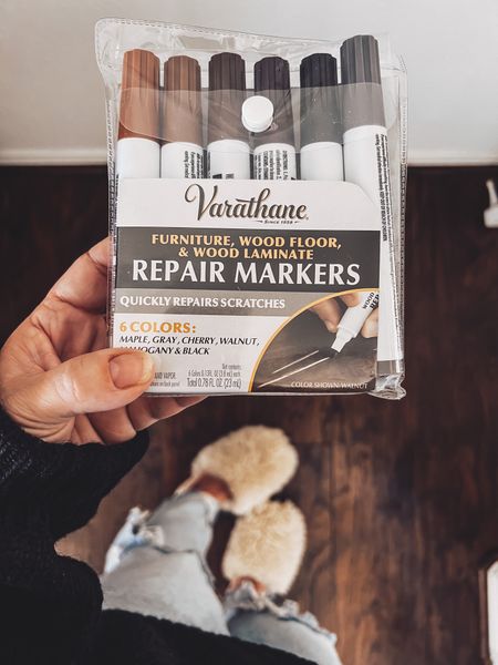 Furniture repair made easy! Or floor trim ding fix made easy! These magic pens come in all the shades to mark up the dings and scratches on your floor or face furniture piece. These are my newest junk drawer addition. 

#LTKhome #LTKunder50