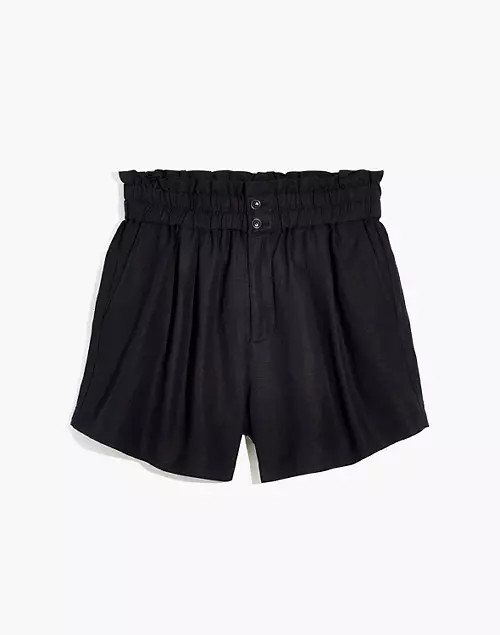 Linen-Blend Pull-On Paperbag Shorts | Madewell