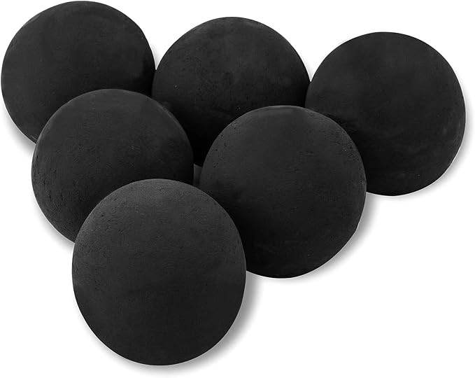 5 Inch Ceramic Fire Balls, Set of 6 Round Fire Stones Set for Indoor and Outdoor Fire Pits or Fir... | Amazon (US)