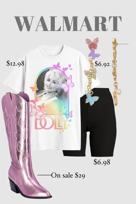Walmart country outfit idea. Dolly tshirt 

#LTKFindsUnder100 #LTKStyleTip #LTKFindsUnder50