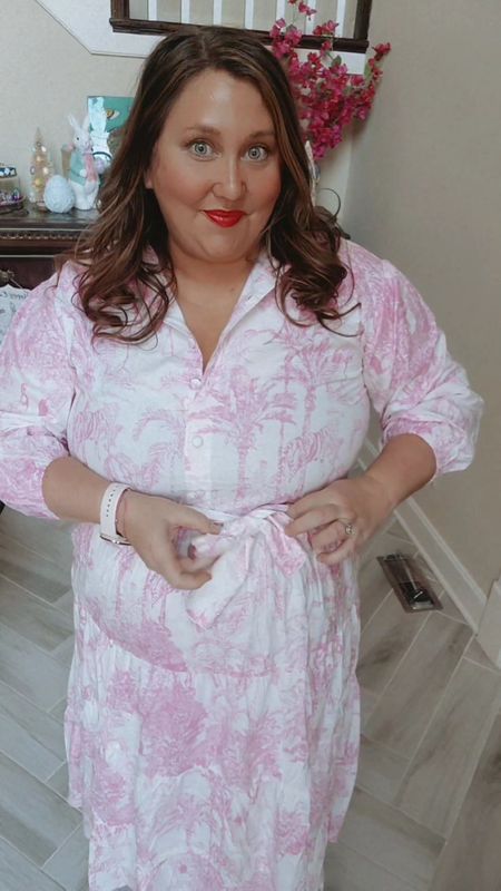 Just arrived from Darlington Isle is this Pink Toile Grandmillennial shirt dress. It is so light and airy. I do get size 3xl + from this brand bc of their sizing and the needs for my chest to have room. They have some of the best styles right now. I'm going to have to go back for more soon. #grandmillennialstyle #livinglargeinlilly #pinktoile #toile #spring #plussize 

#LTKSeasonal #LTKplussize #LTKmidsize