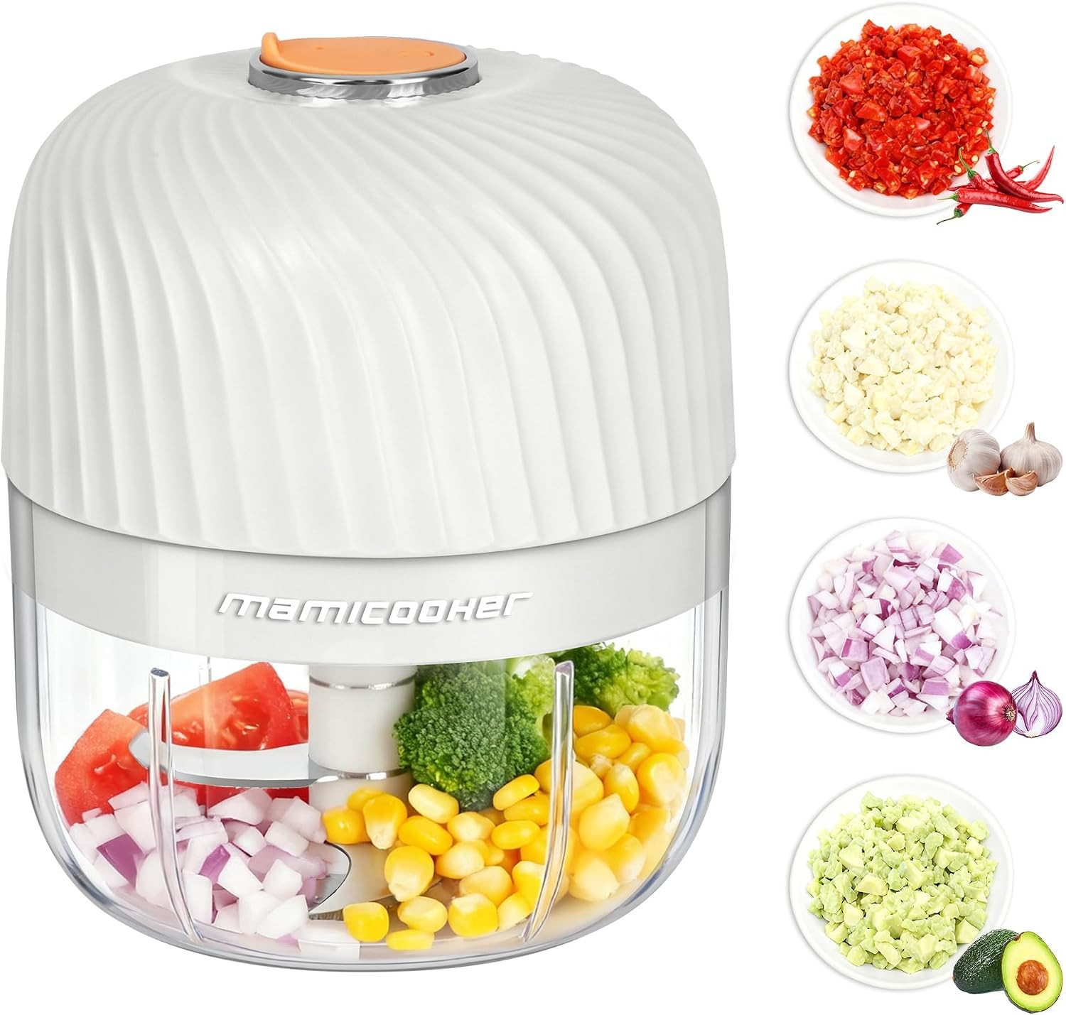 Electric Garlic Chopper, Mini Portable Veggie Chopper, 250ML Garlic Grinder Masher Onion Chopper, Blender to Vegetable, Wireless Food Processor for Ginger, Chili, Fruit, Meat, etc | Amazon (US)