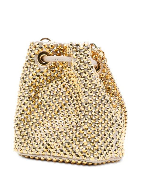 2019-2025 Mini Re Nylon Crystal Embellished Drawstring bucket bag | Farfetch Global