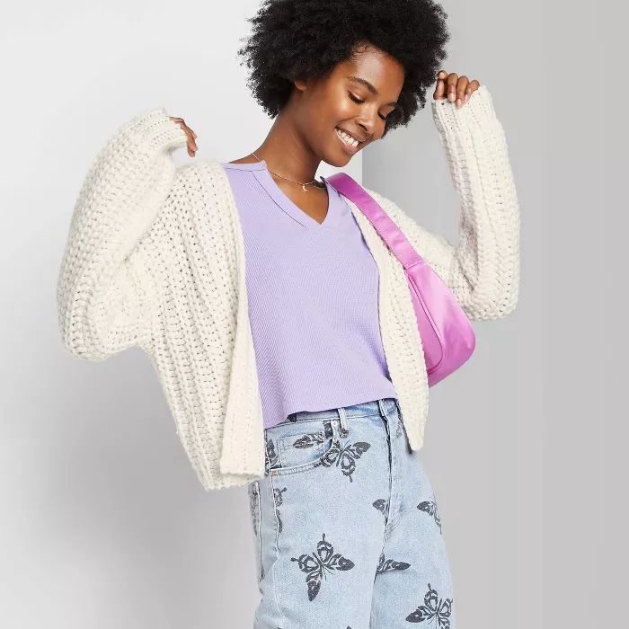 Women's Crafted Chunky Knit Cardigan - Wild Fable™ | Target