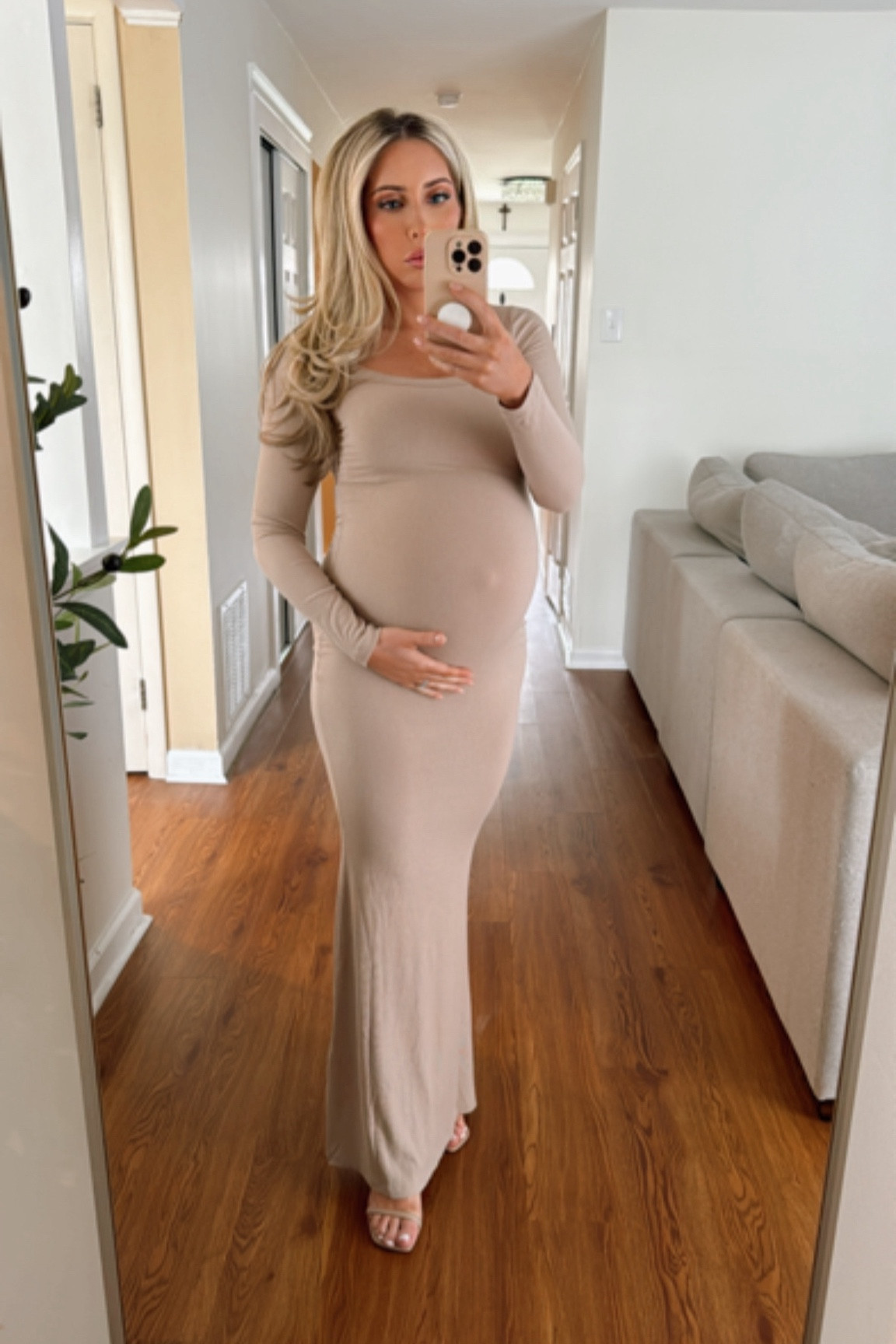 Skims dupe dress - it is non maternity, but it’s perfect for pregnancy.

#LTKbaby #LTKbump #LTKfindsunder50