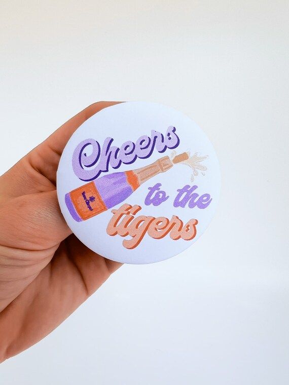 Cheers Tigers Button orange - Etsy | Etsy (US)