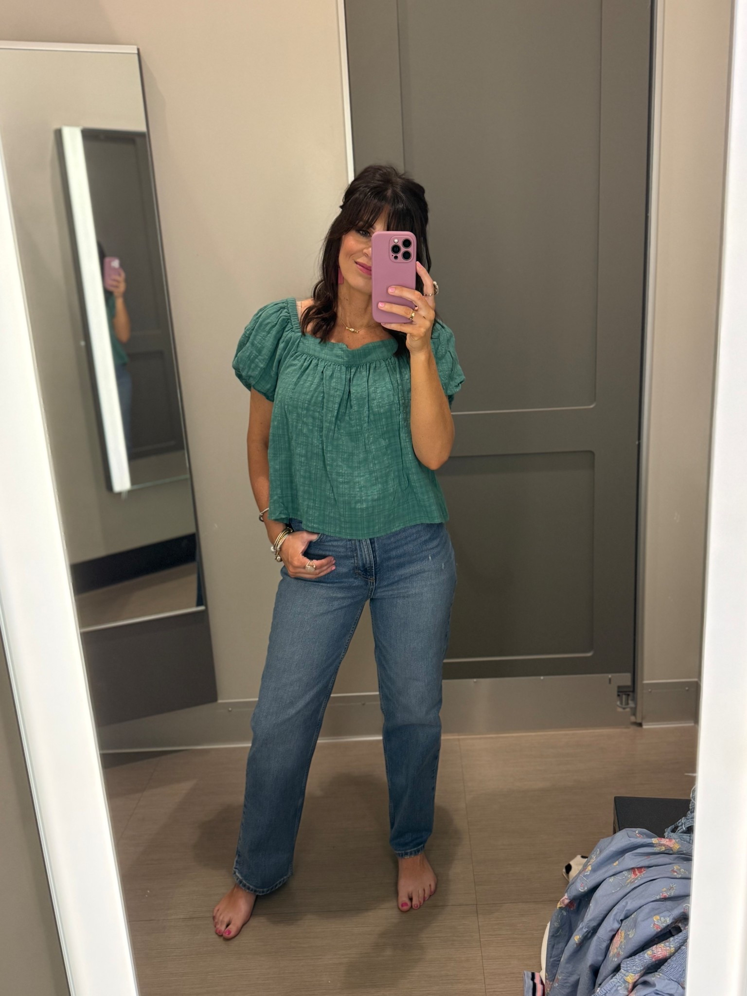 Target try on! 
In medium top/ size 6 jeans 

#LTKOver40 #LTKootd #LTKSeasonal