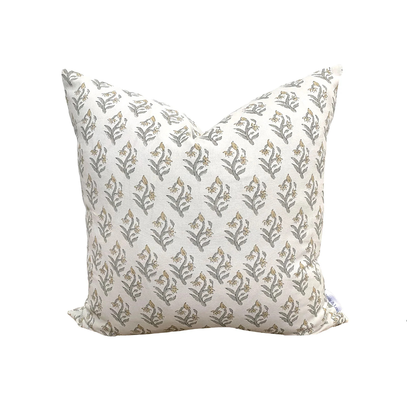 Willow Floral Pillow in Grey | Brooke and Lou