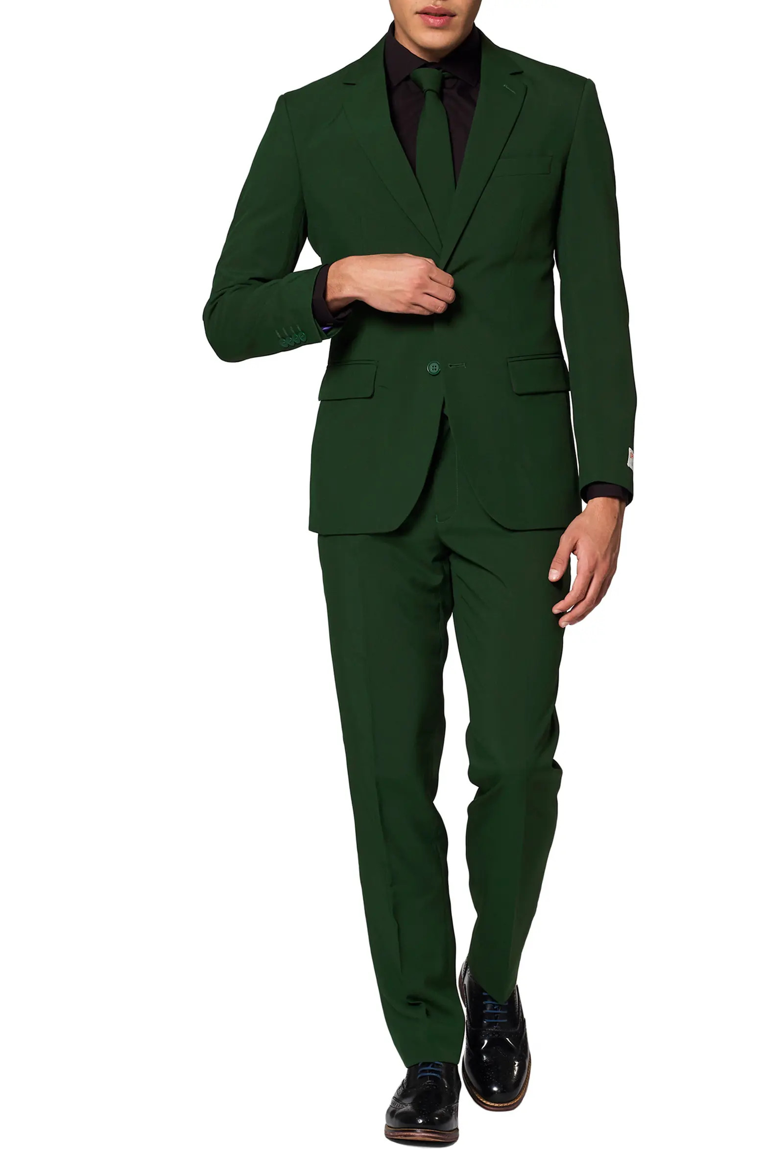 OppoSuits Glorious Green Trim Fit Two-Piece Suit with Tie | Nordstrom | Nordstrom