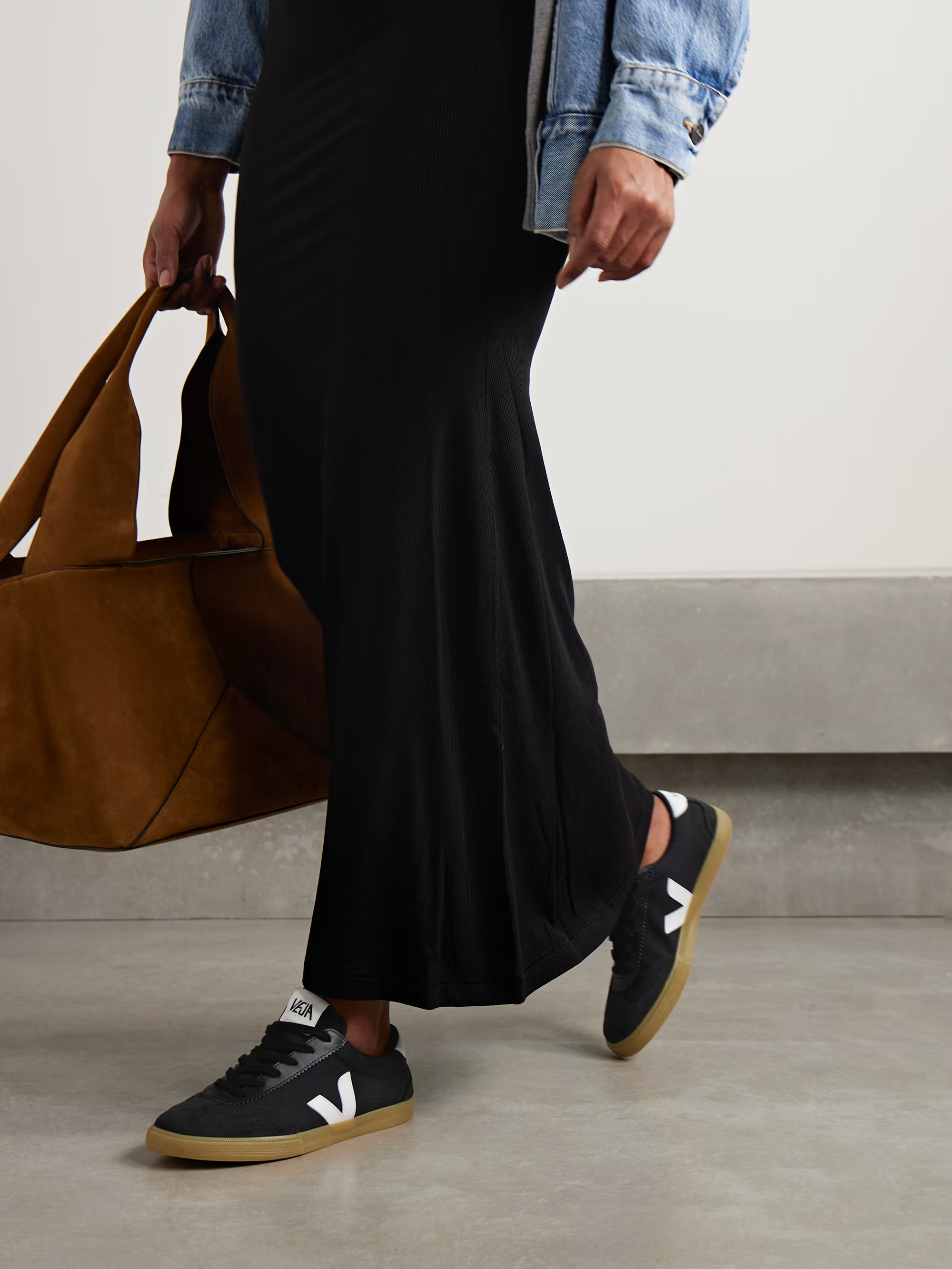 Volley suede and leather-trimmed canvas sneakers | NET-A-PORTER APAC