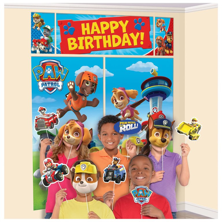 Paw Patrol Boys Child Birthday Party Photo Backdrop & Props Set | Walmart (US)
