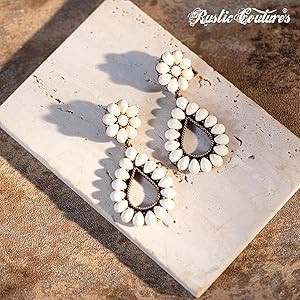 Rustic Couture's Western Earrings for Women Cowgirl Country Concho Dangling Western Statement Jew... | Amazon (US)