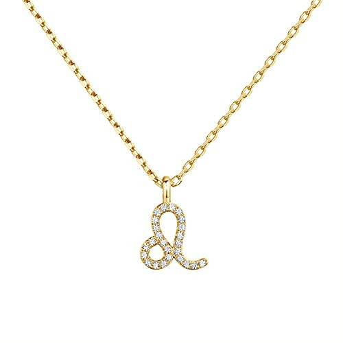 PAVOI 14K Gold Plated Cubic Zirconia Astrology Necklaces for Women - Zodiac Pendant Jewelry Gifts - Zodiac Sign Pendant Necklaces - Leo Necklace | Amazon (US)