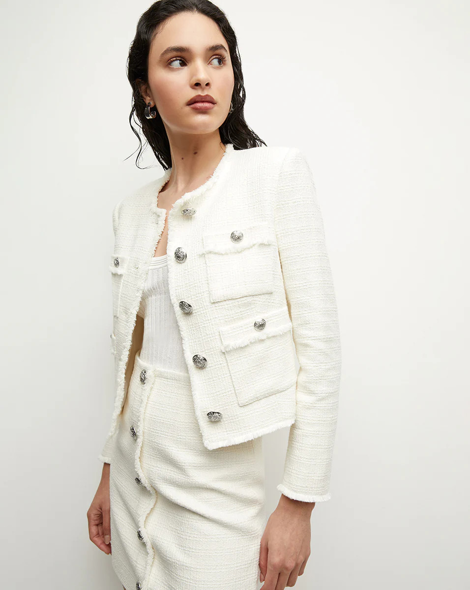 Olbia Tweed Jacket in Off-White | Veronica Beard | Veronica Beard
