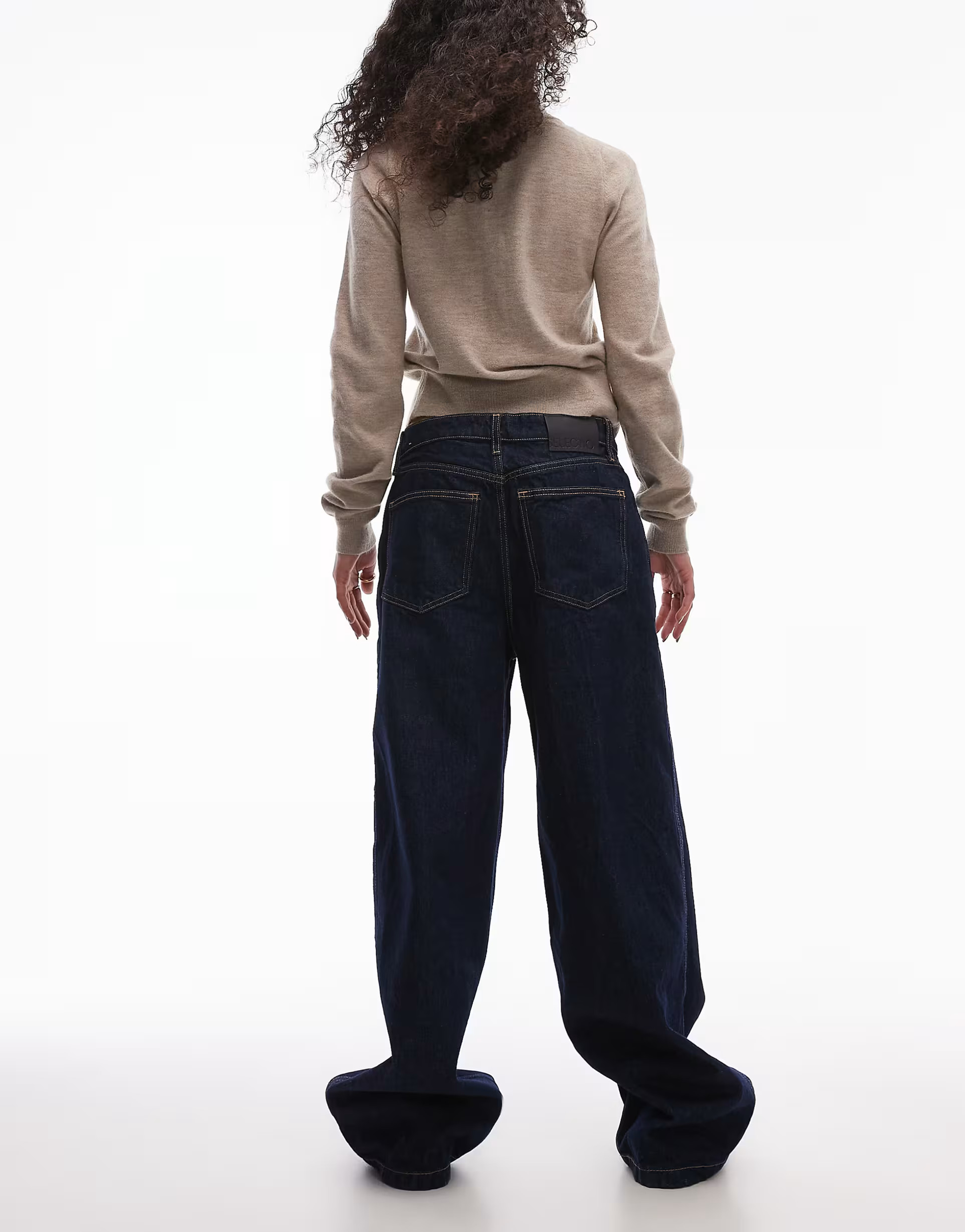 Mango Capsule Brigitte straight leg rigid denim jeans in dark blue | ASOS (Global)