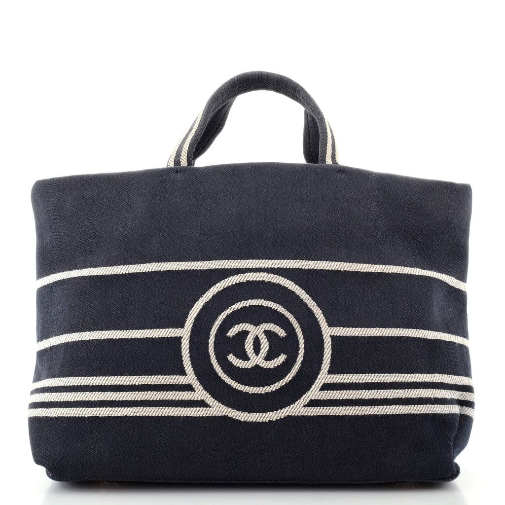Chanel CC Shopping Tote Denim Large Blue 1231931 | Rebag