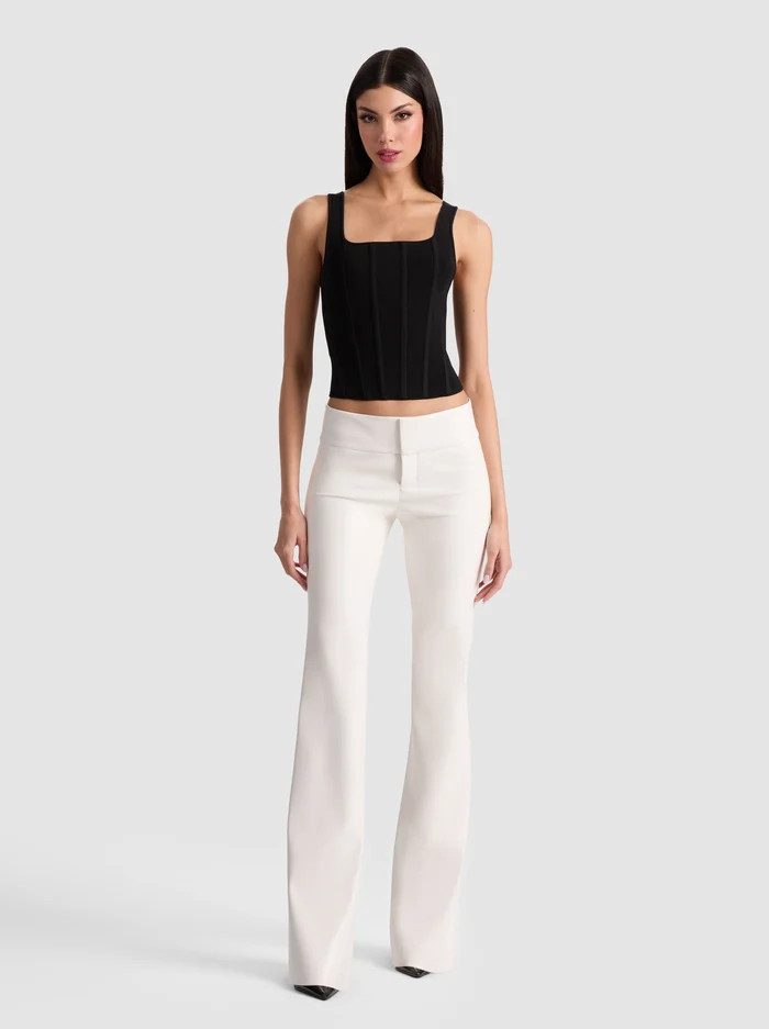 OLIVIA VEGAN BOOTCUT PANT | Alice + Olivia