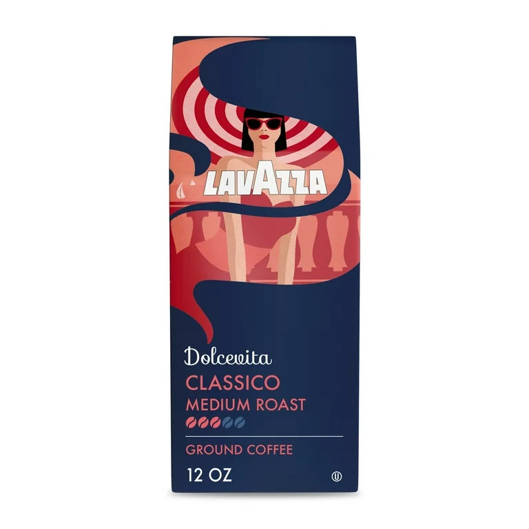 Lavazza Dolcevita Classico Ground Coffee, Medium Roast, Arabica and Robusta Blend, 12 oz Bag | Walmart (US)