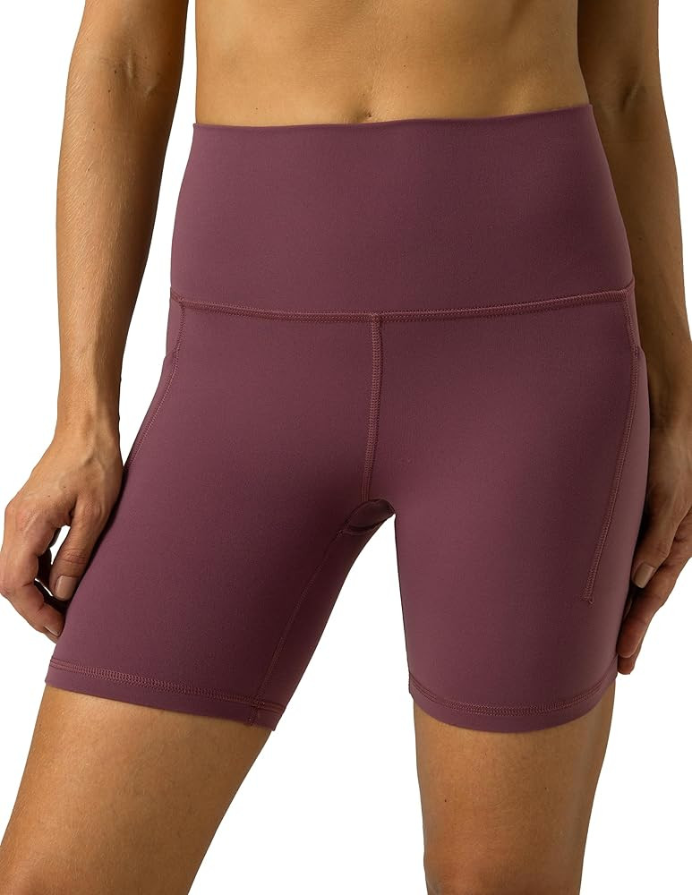 Colorfulkoala Women's Dreamlux Biker Shorts with Pockets 6" Inseam High Waisted Workout Gym Yoga ... | Amazon (US)