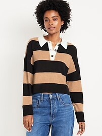 SoSoft Crop Polo Sweater | Old Navy (US)