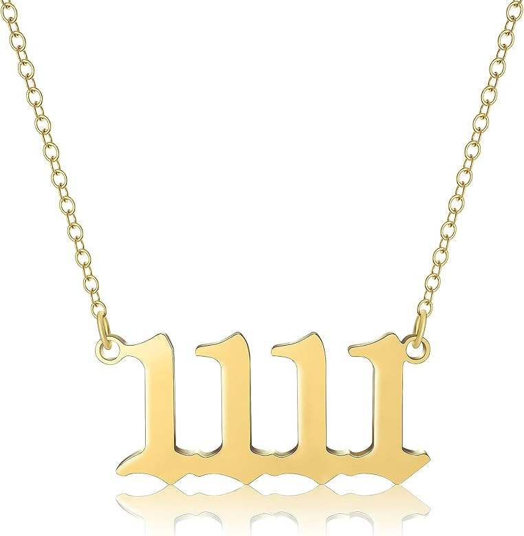 doubgood Angel Number Necklace for Women Men 000 111 222 333 444 555 666 777 888 999 Numerology N... | Amazon (US)