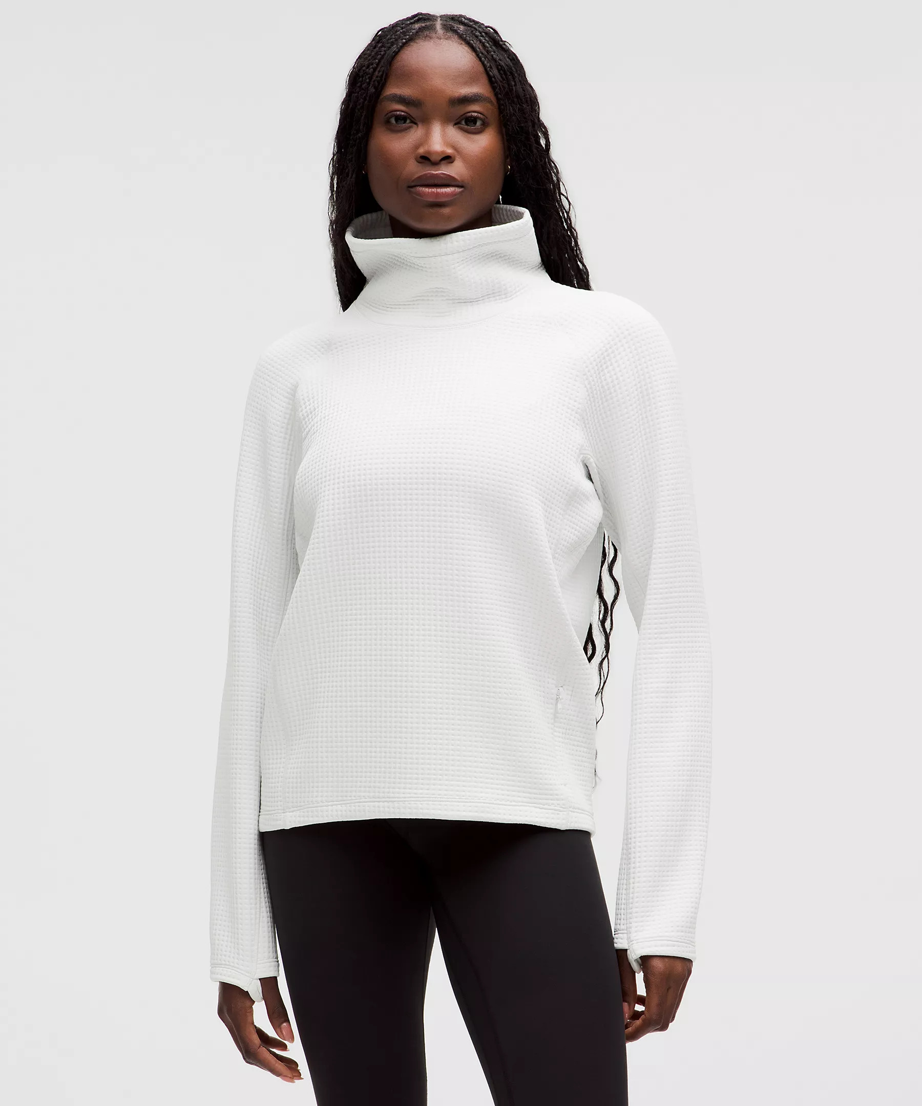 Waffle-Knit Funnel-Neck Long-Sleeve Shirt | Women's Long Sleeve Shirts | lululemon | Lululemon (US)
