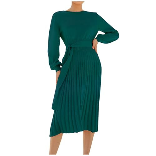 Shoulder-Bodycon-Pullover Women Elegant Casual Slim Fit Sweater Dress Ribbed Knit Cocktail Party Midi Dress 2024 Trendy Spring Outfits (AOY1-Dark Green,X-Large) | Amazon (US)