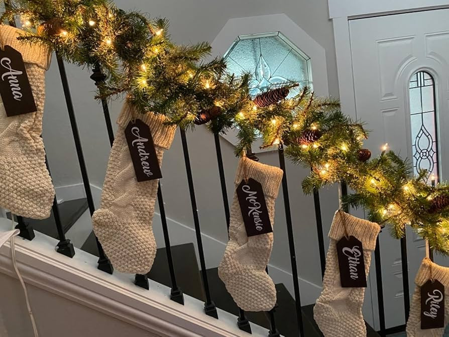 (Early Christmas Sale) Personalized wood Christmas stacking name Tag, Wooden Christmas Ornament. ... | Amazon (US)