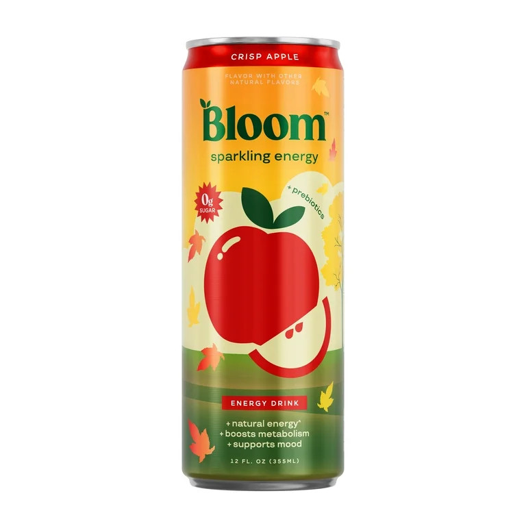 Bloom Nutrition Sparkling Energy Drink, Crisp Apple, 12 fl oz Single Can | Walmart (US)