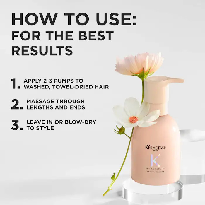 Gloss Absolu High-Shine Anti-Frizz Glaze Styling Cream for Medium to Thick Hair - Kérastase ... | Sephora (US)