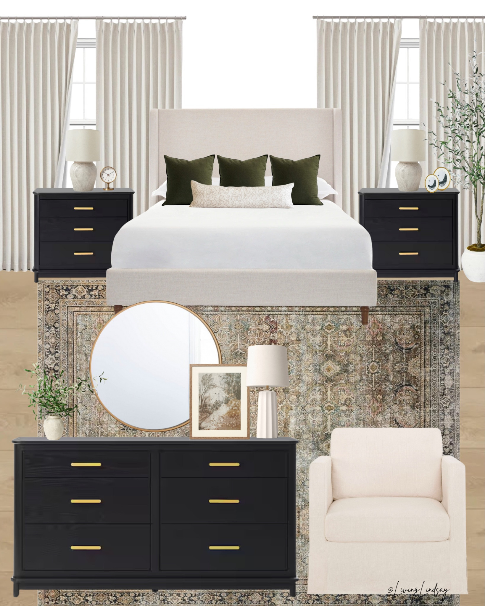 Affordable bedroom, affordable bedroom furniture, bedroom furniture, dresser, nightstands, accent chair, lamps, area rug

#LTKFamily #LTKHome #LTKSaleAlert