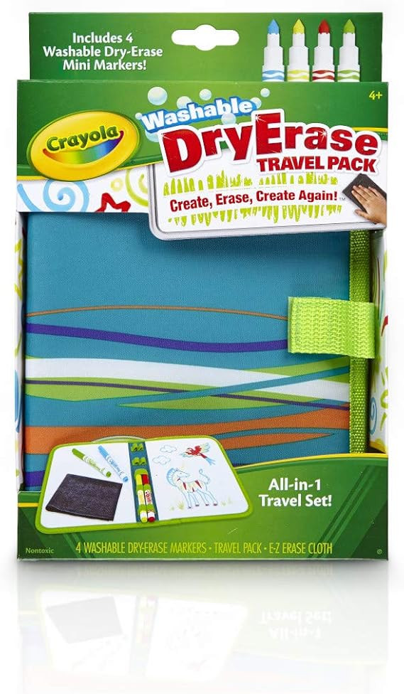 Crayola Washable Dry Erase Travel Pack, Whiteboard for Kids, Ages 4, 5, 6, 7 | Amazon (US)