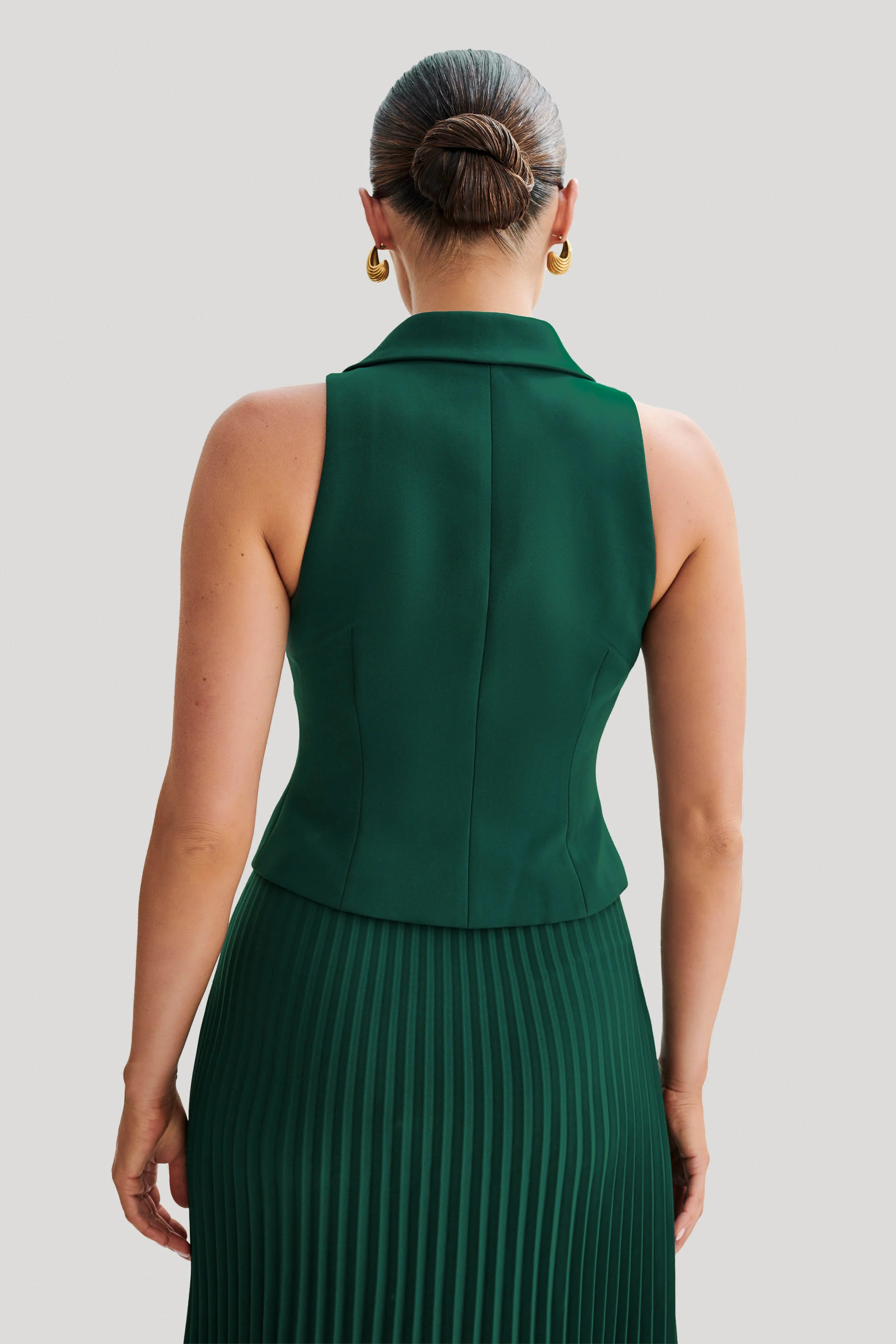 Mura Suiting Vest - Forest Green | MESHKI US