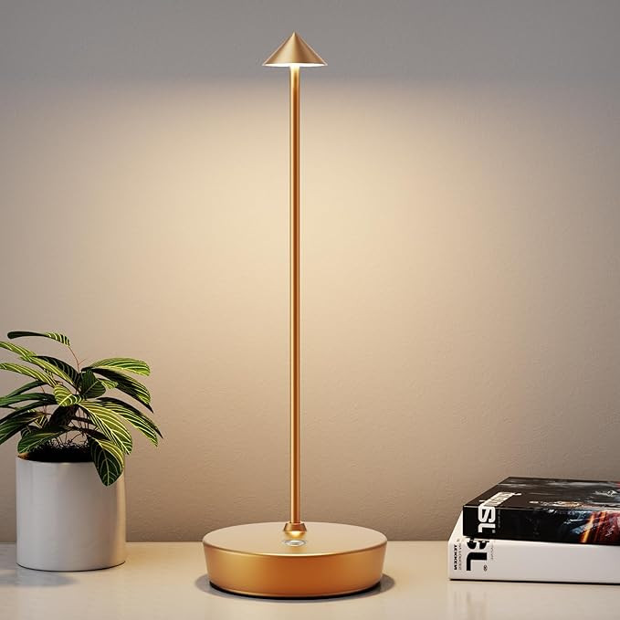 YIBEN Rechargeable Cordless Table Lamp, Portable Powered LED Battery 6000mAh Metal USB Desk Lamp,... | Amazon (US)