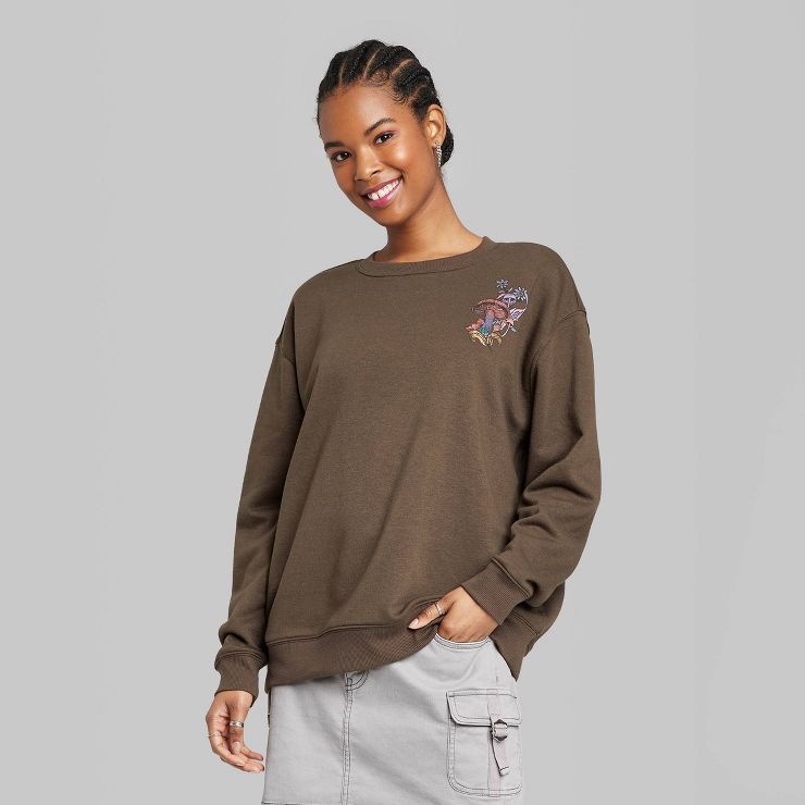 Women's Dad Sweatshirt - Wild Fable™ Brown | Target
