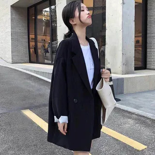Single-Breasted Oversized Blazer | YesStyle Global